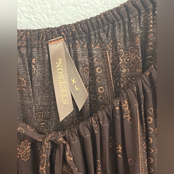 Stetson Women’s Patchwork Bandana Brown 100% Rayon Dress Size Extra Large - Picture 8 of 17